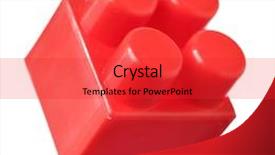  Presentation with red - PPT theme consisting of red-block-of-meccano-isolated background and a red colored foreground