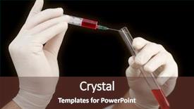  Presentation with medical worker - Beautiful theme featuring red blood cells - medical worker backdrop and a tawny brown colored foreground