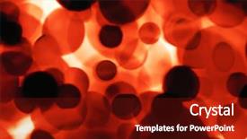  Presentation with biology red - Cool new PPT layouts with red blood cells computer generated backdrop and a tawny brown colored foreground