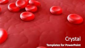  Presentation with blood cell - Presentation enhanced with red blood cells background and a crimson colored foreground