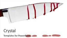  Presentation with blood - Presentation design having red blood flows down background and a white colored foreground