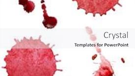  Presentation with red and white industry - Presentation having red-blots-isolated-on-white background and a  colored foreground