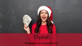  Presentation with christmas black - Slides enhanced with red blouse and christmas hat background and a crimson colored foreground
