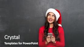  Presentation with black youth - Cool new slides with red blouse and christmas backdrop and a dark gray colored foreground