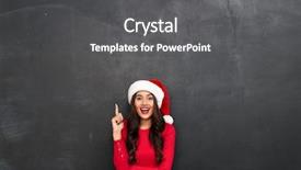  Presentation with black youth - Slides having red blouse and christmas background and a  colored foreground