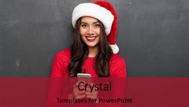  Presentation with black youth - PPT theme featuring red blouse and christmas background and a crimson colored foreground