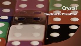  Presentation with red blue - Cool new presentation theme with red blue and green dice backdrop and a tawny brown colored foreground