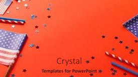  Presentation with red stars - Slide deck having red-blue-and-white-stars background and a red colored foreground