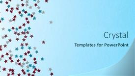  Presentation with red stars - Presentation design enhanced with red-blue-and-white-stars background and a arctic colored foreground