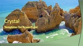  Presentation with rocks - Audience pleasing presentation design consisting of red blue turquoise yellow - natural rocks at ponte piedade backdrop and a tawny brown colored foreground