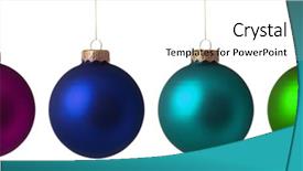  Presentation with white christmas - PPT layouts featuring red blue turquoise yellow - set christmas baubles isolated background and a cream colored foreground