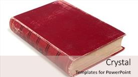  Presentation with red black and white - Cool new slides with red book isolated on white backdrop and a  colored foreground