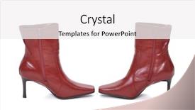  Presentation with red and white industry - Colorful theme enhanced with red boots end to end backdrop and a white colored foreground