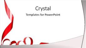  Presentation with valentines day - PPT layouts having red border - ribbons shaped as hearts background and a  colored foreground