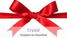  Presentation with red bow - Slides having red-bow-isolated-on-white background and a sky blue colored foreground