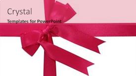  Presentation with red bow - Presentation theme enhanced with red-bow-isolated-on-white background and a red colored foreground