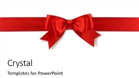  Presentation with red bow - Presentation design enhanced with red bow isolated on white background and a white colored foreground