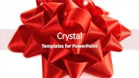  Presentation with red white blue confetti - Colorful PPT layouts enhanced with red bow isolated on white backdrop and a crimson colored foreground