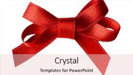  Presentation with barricade tape red and white - PPT theme consisting of red bow isolated on white background and a lemonade colored foreground