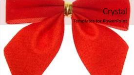  Presentation with red bow - Presentation with red bow isolated on white background background and a crimson colored foreground