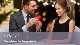  Presentation with valentines - Audience pleasing slides consisting of red box at restaurant backdrop and a gray colored foreground