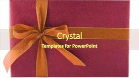  Presentation with gold red - Presentation theme having red box gift with gold bow and ribbon background and a tawny brown colored foreground