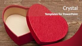  Presentation with smart watch red heart - Amazing slides having red box in heart shape backdrop and a  colored foreground