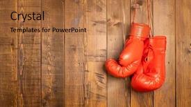  Presentation with boxes - Presentation enhanced with red boxes on a wood background and a red colored foreground