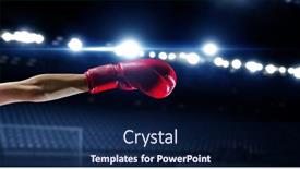  Presentation with boxing - PPT layouts featuring red-boxing-glove-mixed-media background and a navy blue colored foreground