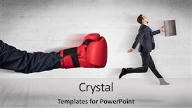  Presentation with boxing - Colorful PPT theme enhanced with red boxing gloves hit backdrop and a light gray colored foreground