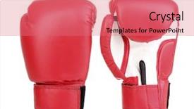  Presentation with boxing - Beautiful slides featuring red boxing gloves isolated backdrop and a coral colored foreground
