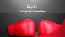  Presentation with pink boxing gloves - Cool new theme with red boxing gloves on grey backdrop and a gray colored foreground