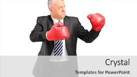  Presentation with boxing fight - Slide deck consisting of red boxing gloves ready background and a  colored foreground