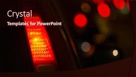  Presentation with car brake - Beautiful PPT theme featuring red-brake-light backdrop and a wine colored foreground