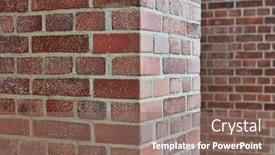  Presentation with red brick wall - Beautiful PPT theme featuring red-brick-and-brick-edge backdrop and a violet colored foreground