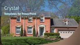  Presentation with colonial - Slide set enhanced with red-brick-georgian-colonial-house background and a ocean colored foreground