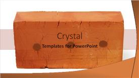  Presentation with white brick - Presentation having red-brick-isolated-on-white background and a red colored foreground