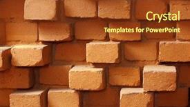  Presentation with red brick wall - Slide deck enhanced with red brick wall background background and a tawny brown colored foreground