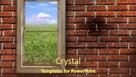  Presentation with red brick wall - Presentation theme enhanced with red-brick-wall-grunge-textured background and a tawny brown colored foreground