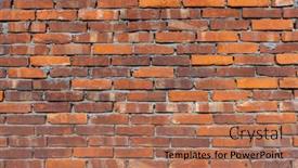  Presentation with red brick wall - Slide set featuring red-brick-wall-outside background and a coral colored foreground