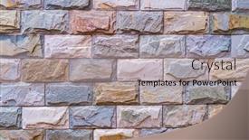  Presentation with brick wall texture - Slide set having red-brick-wall-texture-background background and a light gray colored foreground