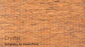 Presentation with brick wall texture - PPT theme featuring red-brick-wall-texture-background background and a coral colored foreground