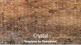  Presentation with brick wall texture - Cool new PPT theme with red brick wall texture panoramic backdrop and a  colored foreground