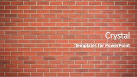  Presentation with crack - Audience pleasing theme consisting of red brick wall texture backdrop and a coral colored foreground