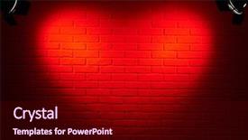  Presentation with dark green and red - PPT layouts with red brick wall with heart background and a black colored foreground