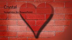  Presentation with red brick wall - Audience pleasing PPT theme consisting of thoughtful and lonely suffering depression backdrop and a  colored foreground.