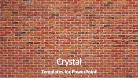  Presentation with red brick wall - Amazing presentation design having red brick wall backdrop and a coral colored foreground
