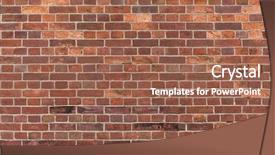  Presentation with red brick wall - Slides consisting of red brick wall background and a violet colored foreground