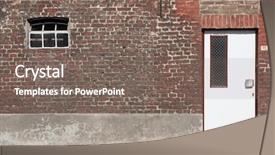  Presentation with red brick wall - Slides with red brick wall background and a gray colored foreground