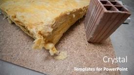  Presentation with construction red - Cool new PPT layouts with red-bricks-and-glass-wool backdrop and a coral colored foreground